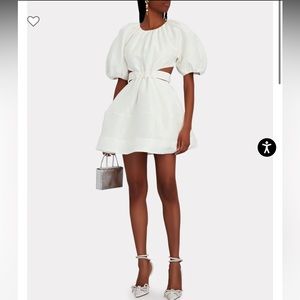 Aje Psychedelia Cut-Out Linen-Silk Mini Dress AU12/US8